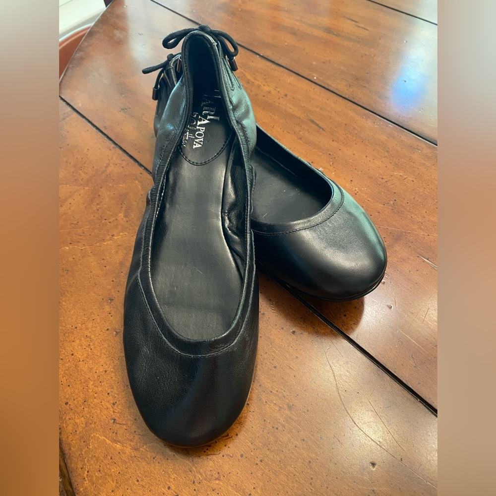 NWT Maria Sharapova Air Bacara Cole Haan Black Leather Flats 6.5